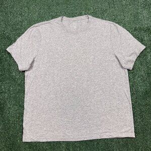 J.Crew Men's Shirt Size L Gray Short Sleeve Stretch Knit Goods Slim Broken In